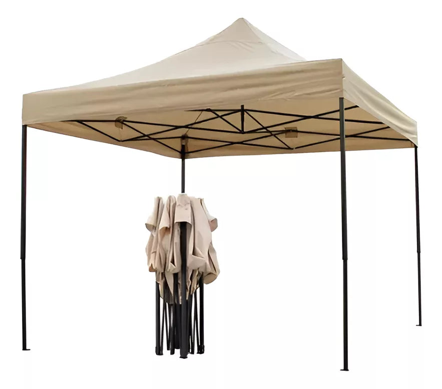 Carpa Toldo 3x3 Reforzado Plegable Impermeable Azul Y Rojo