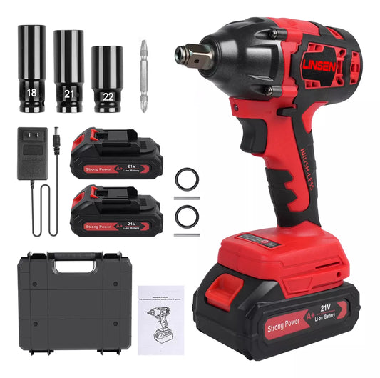 Llave De Impacto Inalámbrica Pistola Taladro Eléctrica 2pila