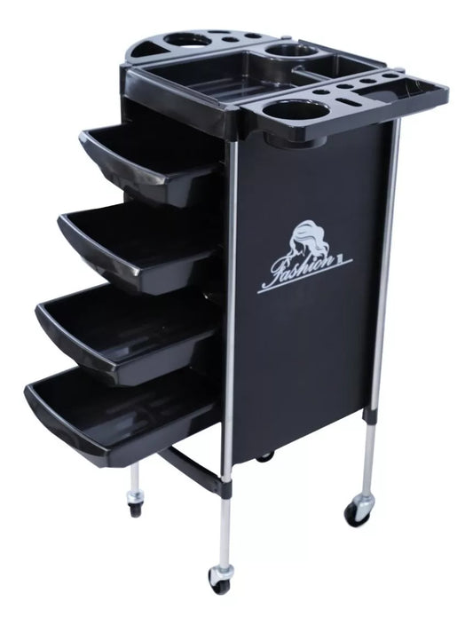 Carrito Auxiliar OUO Estética Salón De Belleza Peluquería Tattoo Color Negro