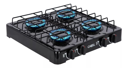 Parrilla/estufa Mesa De Gas De 4 Quemadores Envio Gratis Color Negro